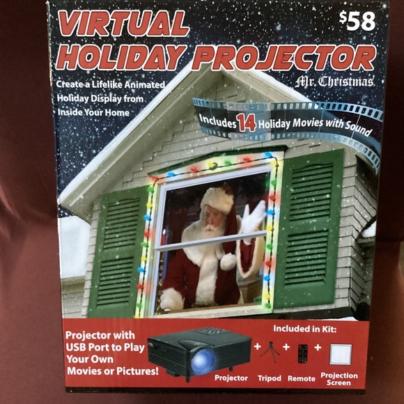 Virtual Holiday Projector Mr Christmas New In Box - Picture 1 of 11